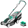 2*20V 17" Cordless Lawn Mower with Brushless Motor + 2*4.0Ah Battery & Charger