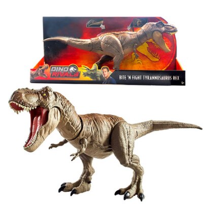 Image of Jurassic World Tyrannosaurus Rex Toy With Biting Movements And Ferocious Sound Effects Kids Toy