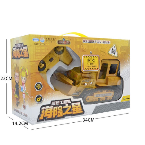 Image of Remote Control Excavator Bulldozer Construction Vehicle RC Car Toys For Kids
