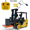 Rowsfire 1 Pcs 1:8 11 Channel RC Forklift Crane RC Construction Vehicle With High Quality Toy For Children Write