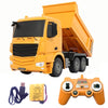 RC Truck 2.4G Dump Truck Brand Radio Control Engineer Machine 6 CH 4WD High Power Demo Function with LED Lights and Sound Model