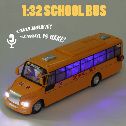 Image of School Style Four Door Model Bus