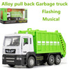 High simulation Garbage truck model,1: 43 scale alloy pull back toy cars, flashing & musical,diecasts & toy vehicl,free shpping