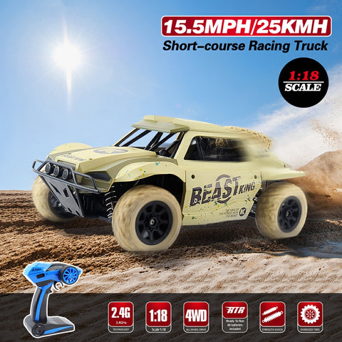 Image of RC Car 1:18 Short Truck 4WD Drift Remote Control Car Radio Controlled Machine High speed Racing Cars Toys For Boys