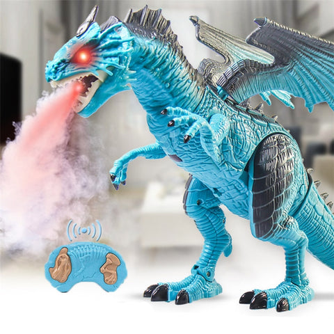 Image of Remote Control RC Walking Ice Dragon with Smoke Breathing