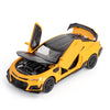 1/24 Alloy Die Cast Camaro Sports Car Model Toy Vehicle Simulation Sound Light Pull Back Collection Toys For Children Gifts