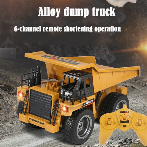 Image of Alloy 4 Wheel Driver RC Machine Mode Dump Truck