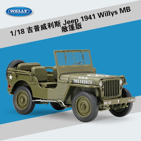 Image of 1941 Diecast Jeep MB Model Toy Car