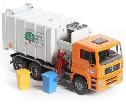 Image of Bruder Toy Man Model Garbage Truck