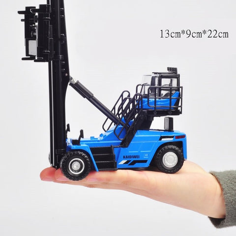 Image of Alloy Diecast 1:50 Construction Vehicle Empty Box Stacker Forklift Climbing Model Simulation Car Model Excavator Children Toys