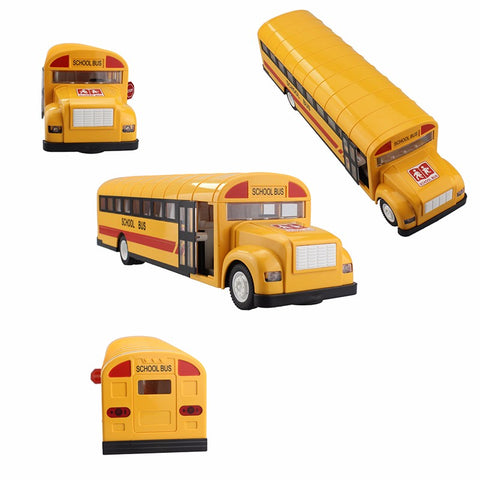 Image of RC Car School Bus 2.4G Remote Control Buses Opening Door One Key Starting Transporter Vehicle Hobby Toys with Sound&Light
