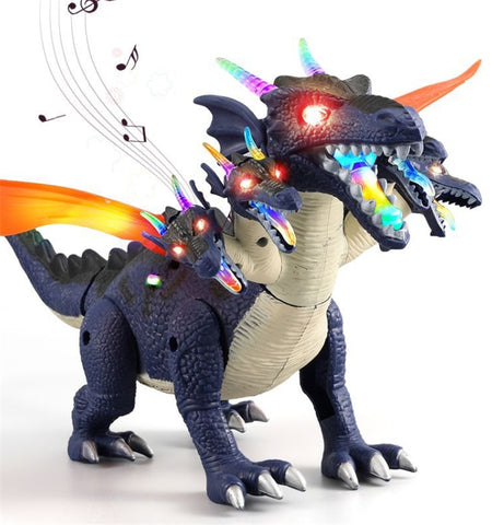 Image of Electric 5 Headed Dragon Lighting Pet Animal Model Toy For Kids