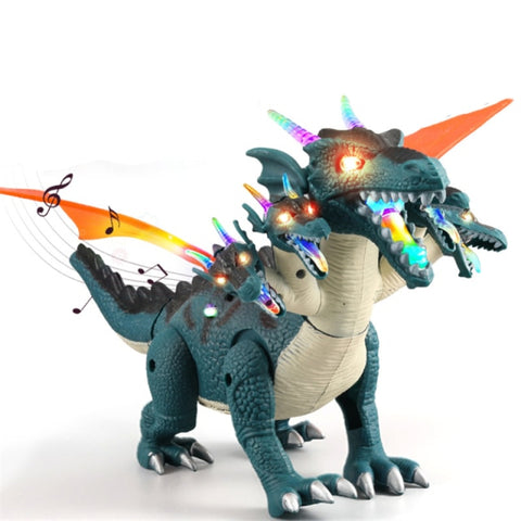 Image of Electric 5 Headed Dragon Lighting Pet Animal Model Toy For Kids