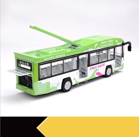 Image of Alloy Pull Back Street Bus Replica